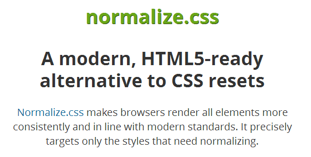 Normalize CSS website